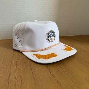 Melin Mens Size SM Hydro Coronado Captains Hat White Gold Rope Snapback